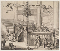 KG 06671
<br/>
Portugese Synagoge, predikstoel
<br/>
<em>Hooghe, Romeyn de (1645-1708)</em>